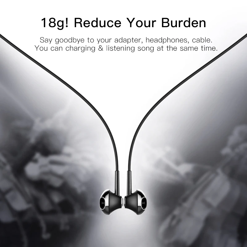  ACCEZZ 2 in 1 Magnetic In Ear EarPhones Lighting Adapter For Iphone XR X XS MAX Charging Listening For Iphone 8 7 Plus Headset