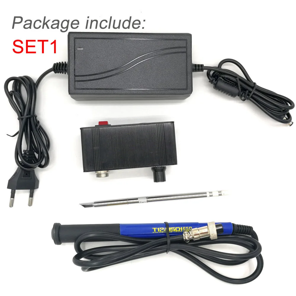 Цифровая паяльная станция QUICKO MINI T12 STC OLED 942 электронный паяльник с ручкой 9501