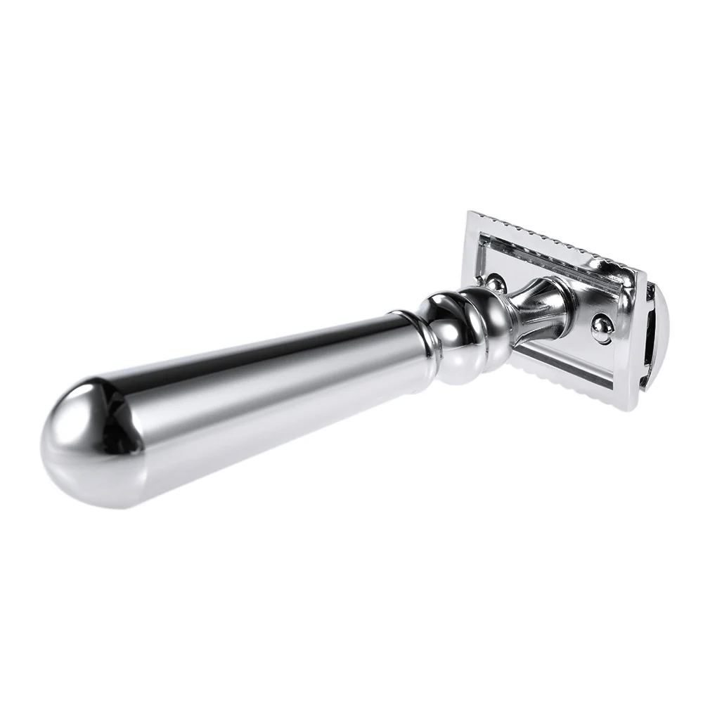 Двусторонняя Безопасная бритва для бритья, вращающаяся с длинной ручкой, Мужская традиционная бритва для бритья, мужской бритвенный инструмент для сухого и влажного бритья