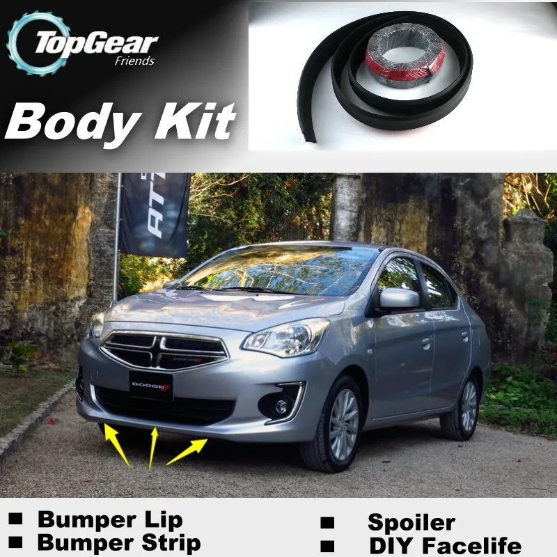 Lábios para Dodge Saia para Topgear Fãs para Vista do Carro Pára-choques Lábio Defletor Verna Atitude Frente Spoiler Tuning Corpo Kit Tira - 4 Cheap Saia abertura frontal
