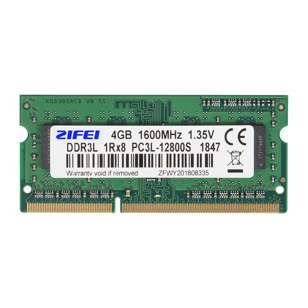  ZIFEI DDR3L 8GB 4GB 1600 1333 MHZ 1.35V Laptop sdram so dimm Memory ram