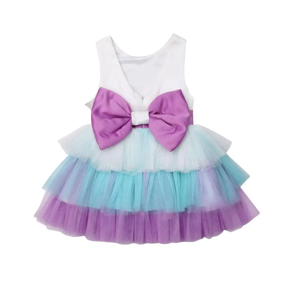 

Princess Baby Girls Tutu Dress Newborn Infant Kid Baby Girl Sleeveless Tulle Bow Dress Party Wedding Birthday Dresses For Girls