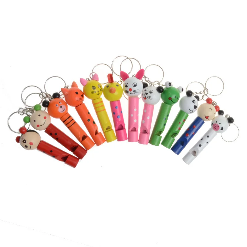 

Coloured Animal Whistling Whistle Keychain Musical Toys for Kid Early Learning Educational Children Gift Toy Musical Instrument