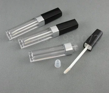 

2018 New 500pcs 5ml square injection lip gloss empty tube Lip Glaze bottle DIY cosmetics lip oil bottle transparent bright