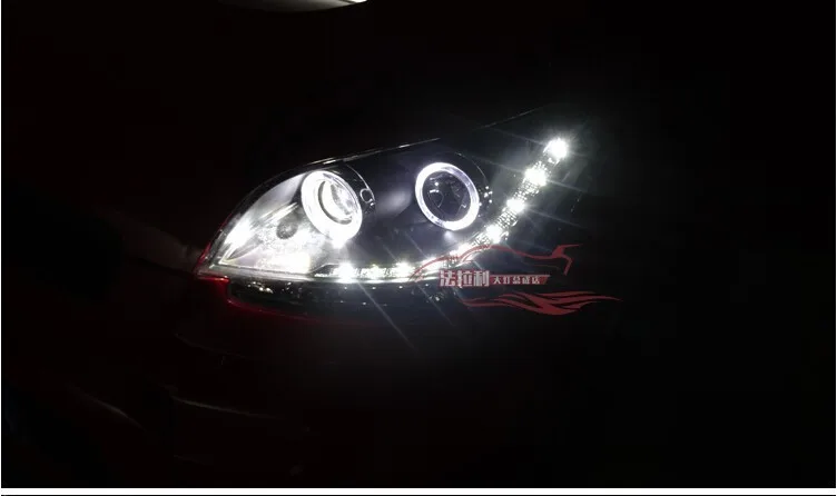 Автомобильный стиль для KIA SOUL фары 2009-2013 SOUL светодиодный фонарь для автомобиля angel eye светодиодный drl H7 hid Биксеноновые линзы ближнего света фара