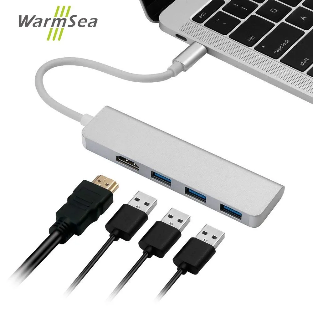 

Dex Station for Samsung Galaxy Note 8 S8 S9 USB Type C HUB Thunderbolt 3 Adapter With HDMI 4K USB 3.0 Ports for MacBook Pro