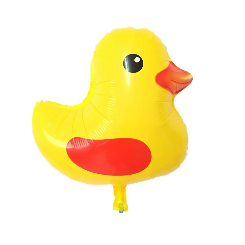 10Pcs/Lot Cute Cartoon Modeling Small Yellow Duck Aluminum Foil Balloon
