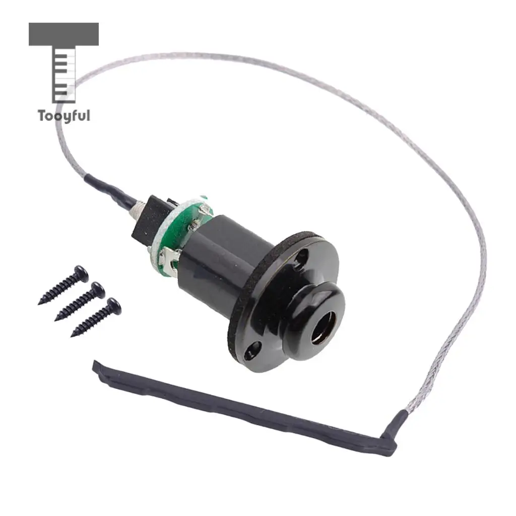 Tooyful Durable DIY Ukulele Piezoelectric Endpin Piezo Pickup with Screws 4 String Hawaii Guitar Accessory