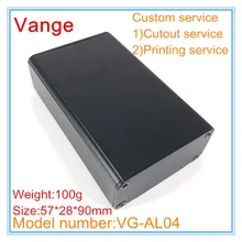 5 шт./лот пескоструйная поверхность алюминиевый материал проект коробка 6063-T5 инжектированный алюминиевый корпус 57*28*90 мм для преобразователя