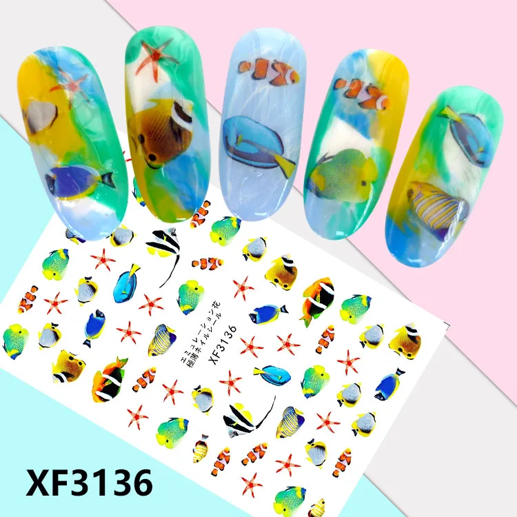 

Cartoon Type! Nails Art Manicure Back Glue Decal Decorations Design Nail Sticker For Nails Tips Beauty