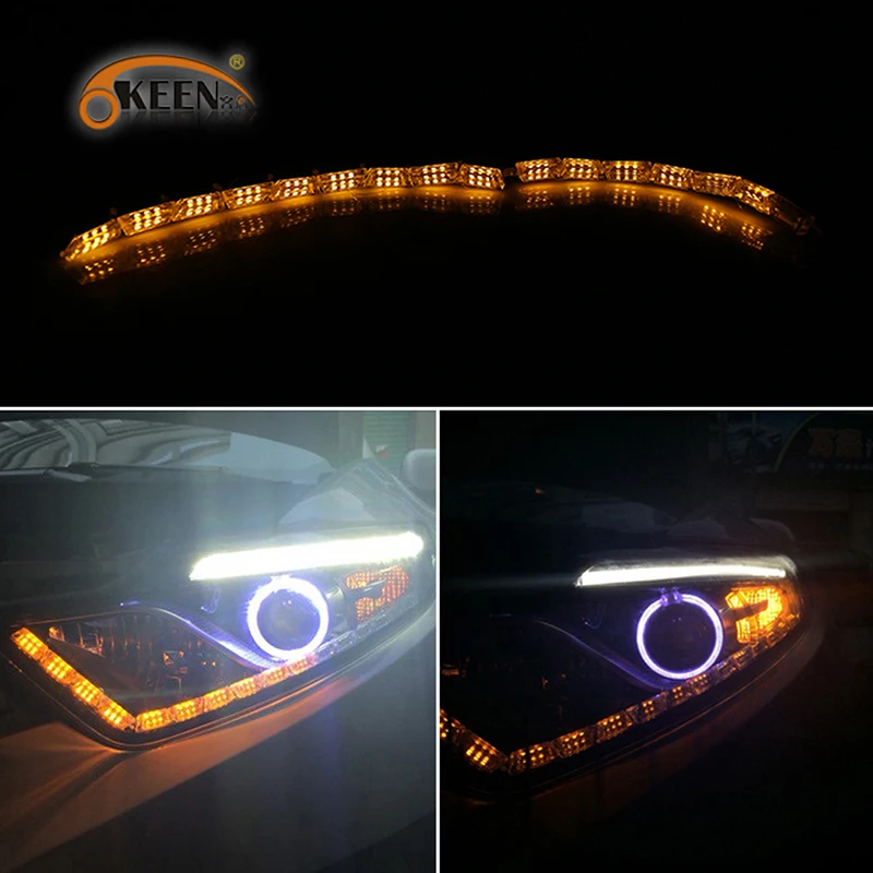 Светодиодный светильник OKEEN Fire Ghost WhiteDRL световая лента angel eye Switchback светодиодный