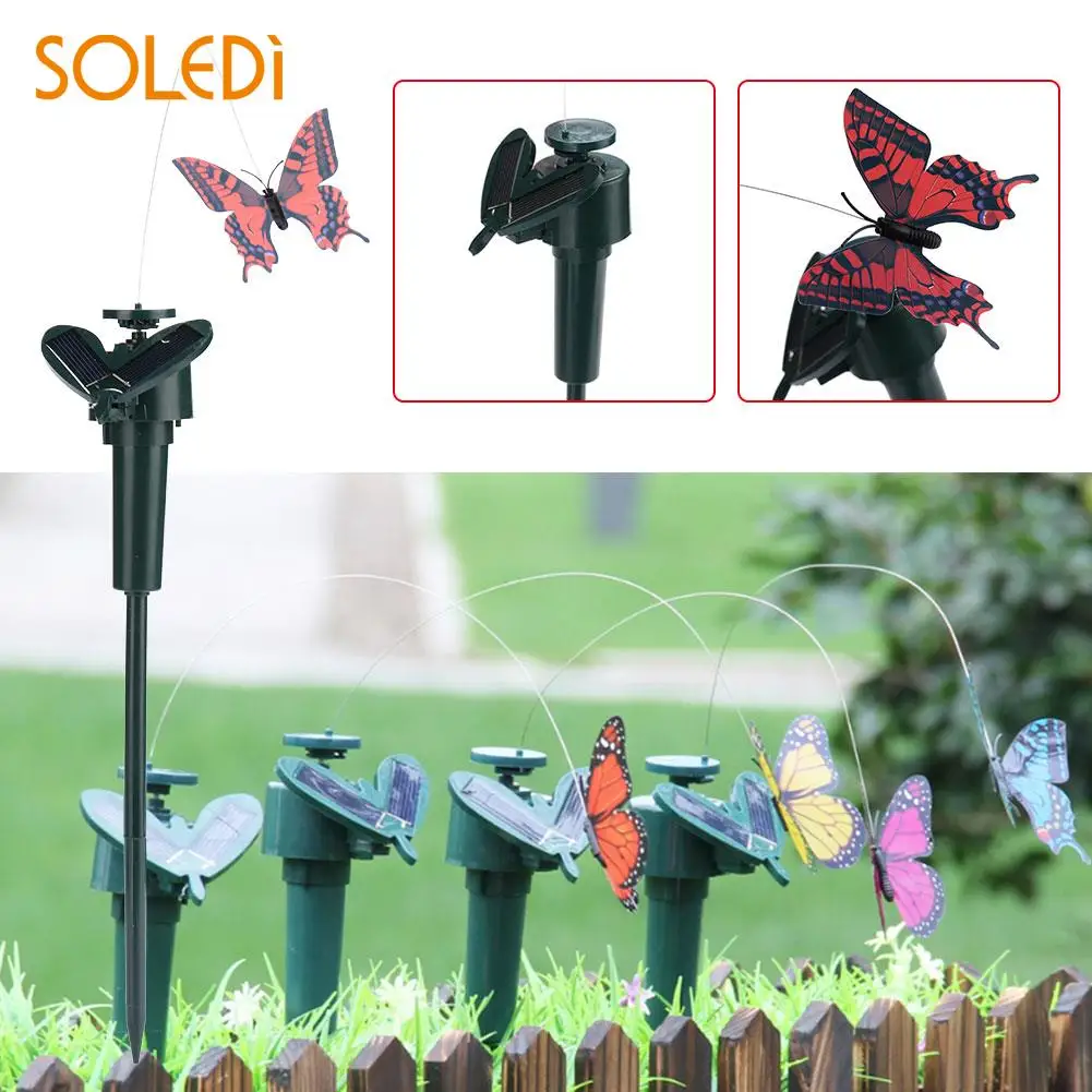 

Butterfly Pretty Vivid Solar Powered Butterfly Solar Powered Lawn Decoration Lawn Flying