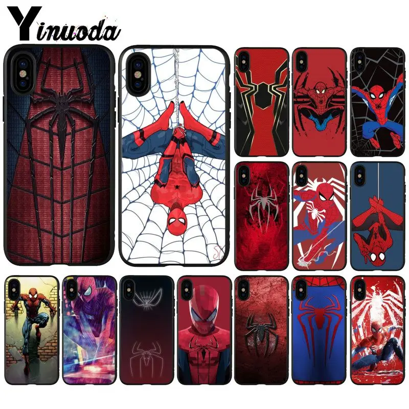 Yinuoda чехол для телефона с принтом Человек паук iPhone X XS MAX 6 6S 7 7plus 8 8Plus 5 5S