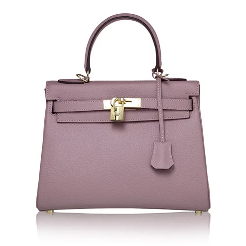 Роскошные женские сумки, дизайнерские сумки высокого качества из натуральной кожи с верхней ручкой, сумка-тоут с замком, bolsos mujer - Цвет: Lotus цвет