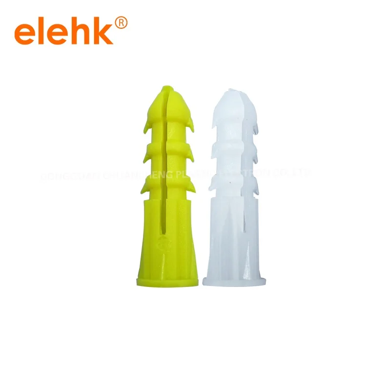 

Solid PE Wall Plug Plastic Anchor With Cap 100PCS 6x25mm Drill Dia 6mm Hole Drill 30mm Screw Dia 3.2-3.5mm