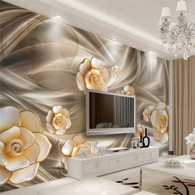 Beibehang Custom Wallpaper 3d Stereo Fancy Flower Jewelry Background Wall  Interior Wall Background Mural 3d Wallpaper For Walls - Wallpapers -  AliExpress