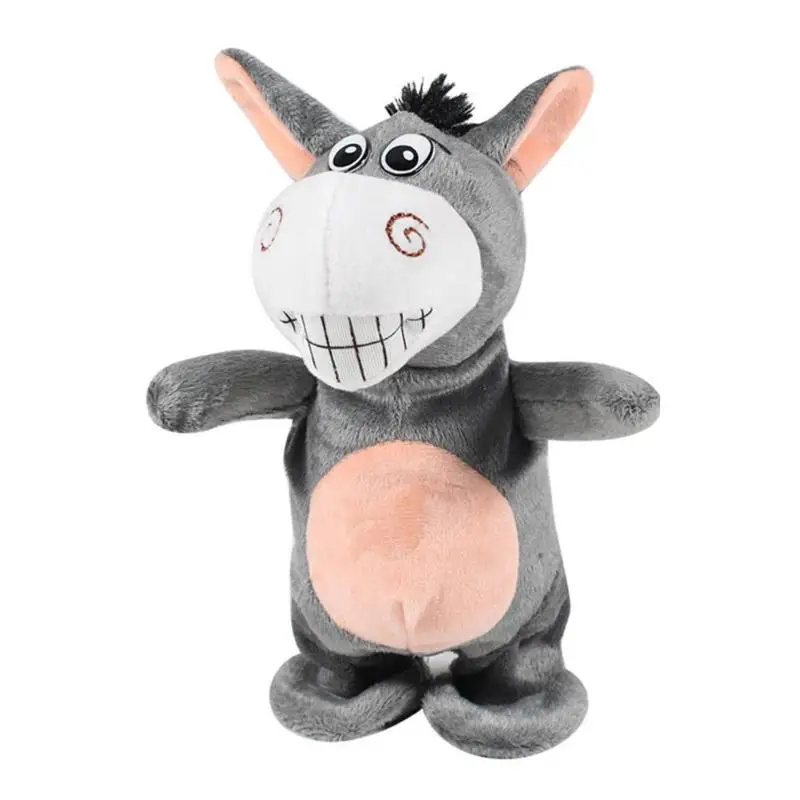 

Cartoon Donkey Toys Can Talk Creative Electric Soft Plush Dolls Toys for Children with 72 Songs Can Walk Sing Record Lovely Doll