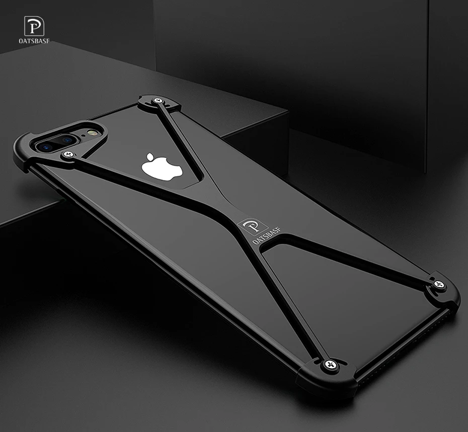 Роскошный металлический защитный чехол для iPhone 7 персональный легкий 8 plus тонкий
