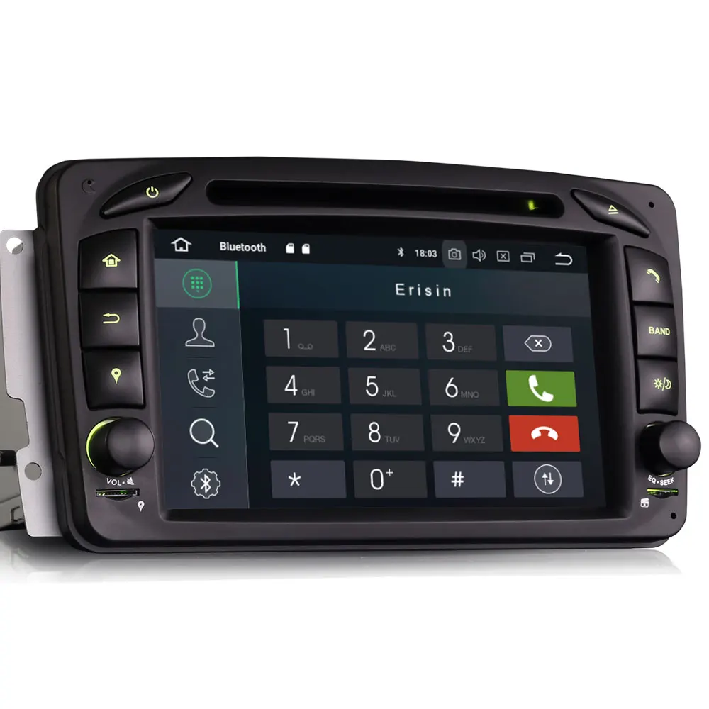 Best 7" Android 9.0 OS Car DVD Multimedia GPS Radio for Mercedes-Benz C-Class W203 S203 2000-2005 & CLK-Class C209 W209 1998-2004.5 1