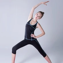 Calofe Tracksuit Women Yoga Set For Gym Running Patchwork Sportwear Elastic Vest Pants Girl Lady Fitness Suit Sport Clothing