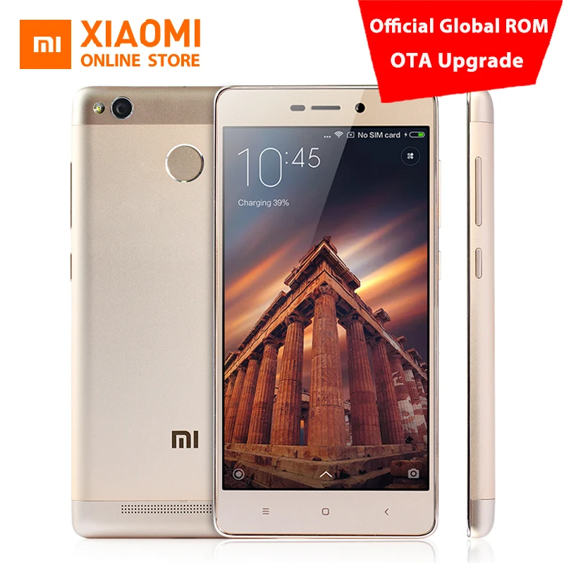 Original Xiaomi Redmi 3S Octa core Mobile Phone Snapdragon 430 4100mAh 5.0" 2GB RAM 16GB ROM Fingerprint ID Global Firmwire