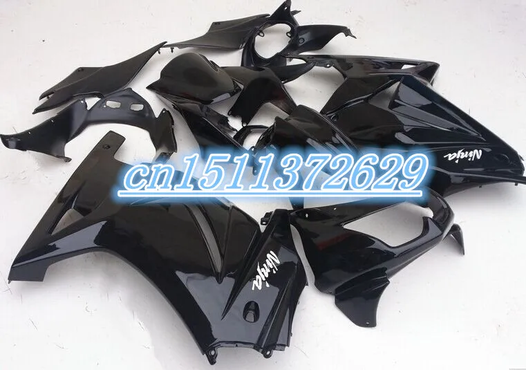 ВПРЫСКА Черный OEM для Kawasaki Ninja 250r Обтекатели EX250 год 2008 2009 2010 2011 2012 2013 ZX 250 обтекатели