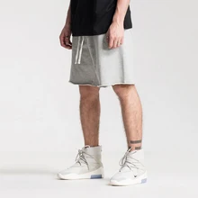 Летние мужские свободные шорты-шаровары в стиле «RO» в стиле хип-хоп, уличная мода, однотонные штаны