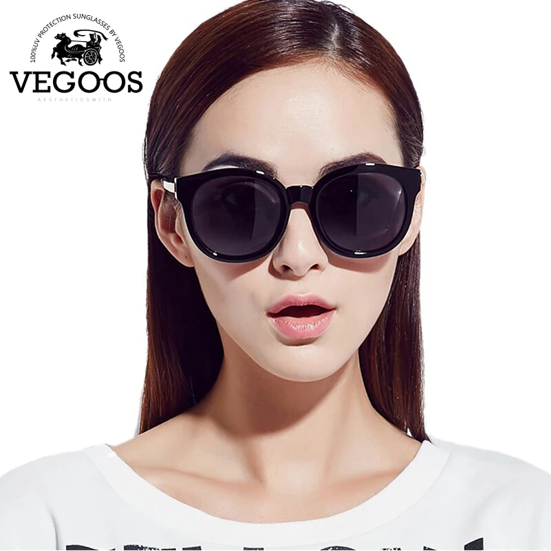 VEGOOS Polarize Kadınlar Yuvarlak Moda Güneş Gözlüğü PC Retro Kadın Polaroid Sürüş Güneş Gözlükleri Gözlük Yeni Gözlük Boyut S #9068 S