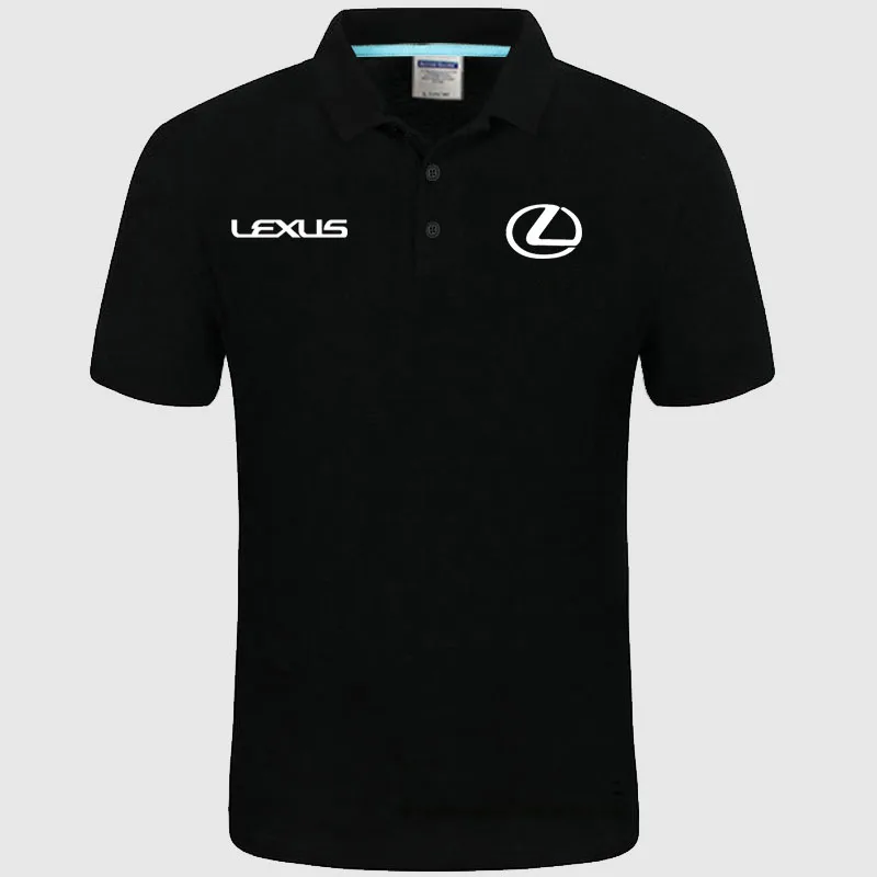 

High quality logo crocodil Lexus logo Polo classic brand Men Polo Shirt Men Casual solid Short Sleeve cotton polos