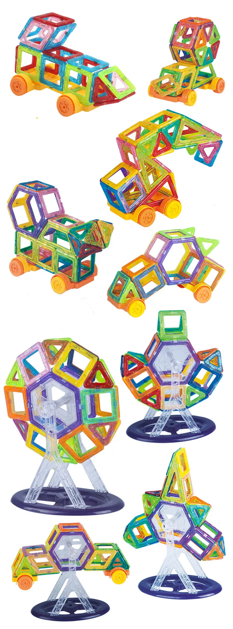 Мини дизайнерский набор Магнитный строительный Конструкторы развивающие магнитные плитки комплект Магнитная конструкция формы игрушки набор для детей подарок
