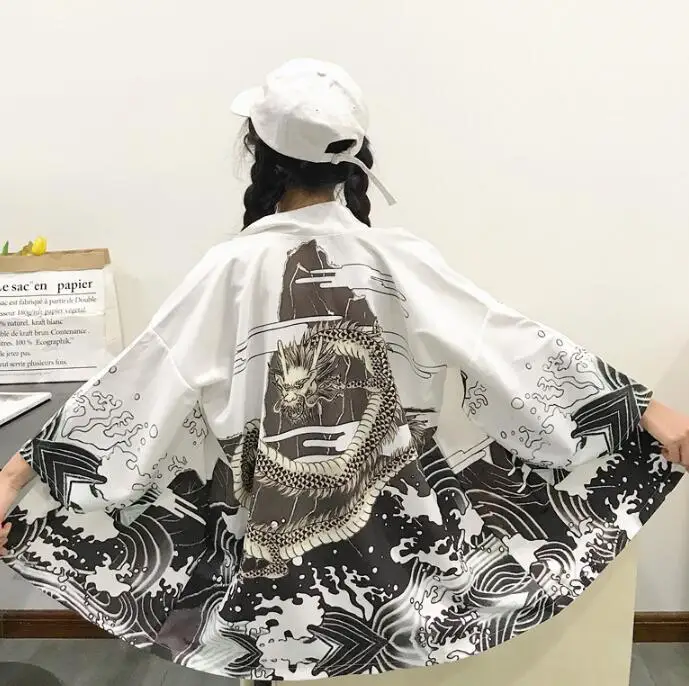 Woman Coat Japanese Kimono Summer Cardigan Kimono Yukata Woman Summer Loose Thin Outer Garment