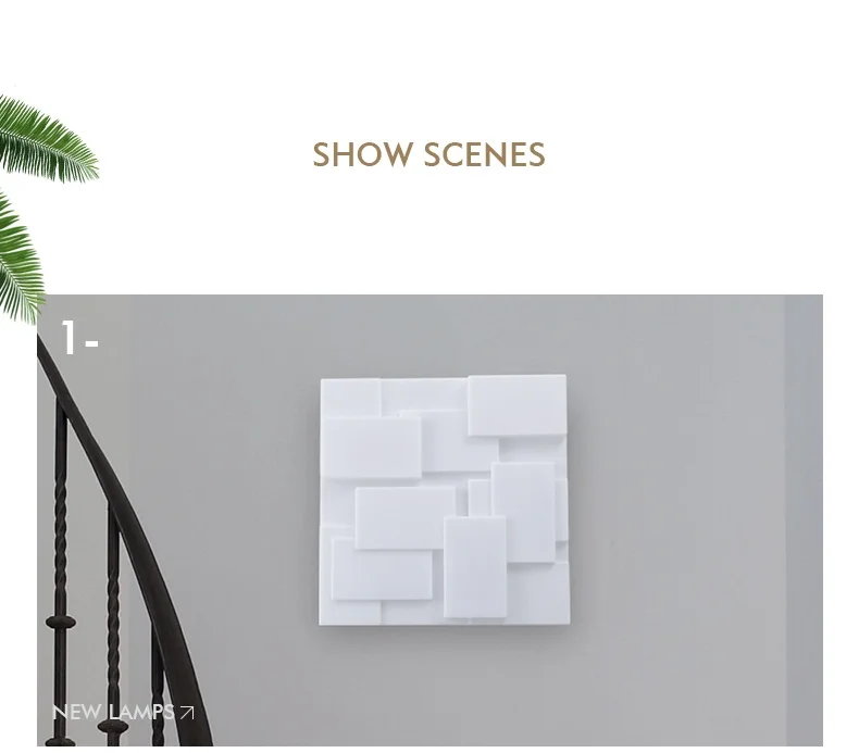 DIY квадратный Акрил светодиодный настенный светильник Современный Творческий бра прикроватные диммер Настенные светильники дома