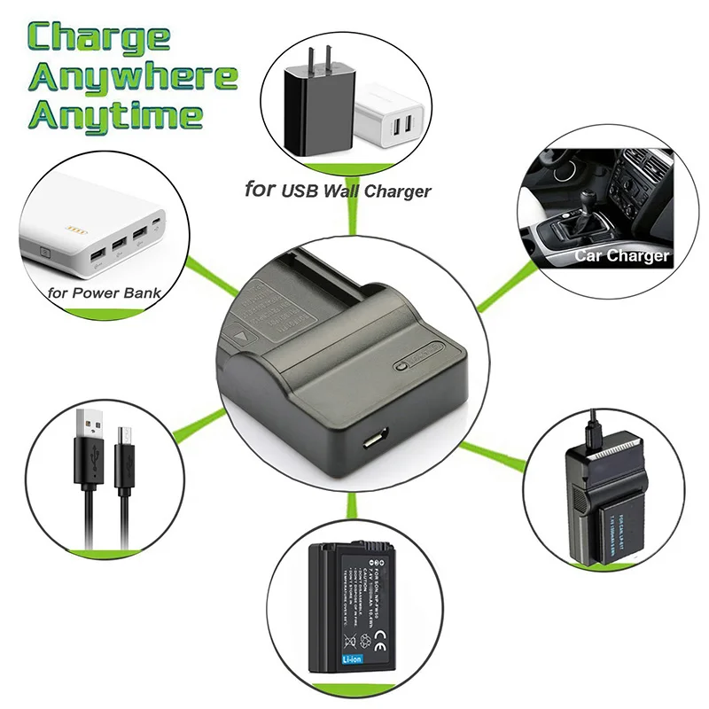 Lanfulang NP-BK1 NP BK1 NP-FK1 Micro USB Батарея Зарядное устройство для sony детали sony Cyber-shot DSC-W190 DSC-W370 MHS-CM5 MHS-PM5 MHS-CM1 MHS-PM1