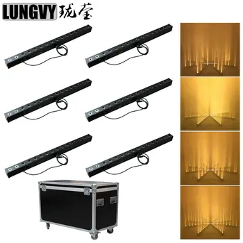 

Free Shipping 6pcs/lot Flight Case Packing Led Wall Washer Light 16*3W Yellow Color 70W Bar DMX Mode Led Stage Light