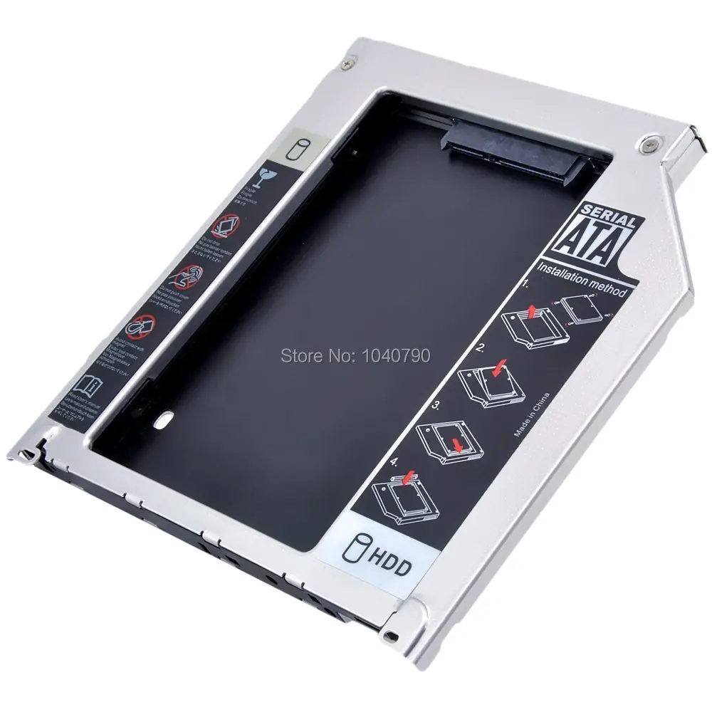 SATA Hard Driver Disk Adapter 9.5mm DVD ROM Optibay Magnesium alloy