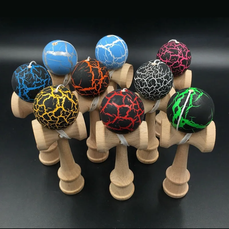 

Random Color 18.5*6.5*6cm Beech Kendama Wooden Toys Skillful Juggling Ball Game For Kids Adults Sword Ball Stress Release Toys