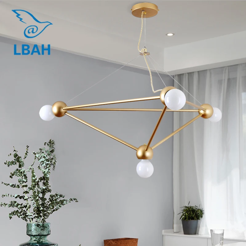 

Nordic simple modern living room lamp restaurant bedroom magic bean branch chandelier