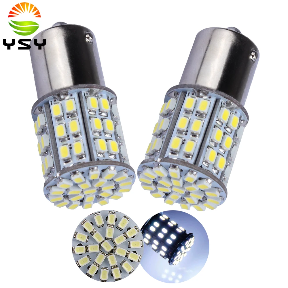 

10X 1157 BAY15D S25 64 SMD 1206 LED Turn Light 64 Leds Cold White Backup Lamps Parking Light Car Signal Light Lamp Bulb 12V DC