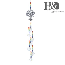 H& D Висячие ручные солнечные Ловец Радуга Производитель кристалл сефиротита дерево кулон шар бусины призмы кулон окна украшения