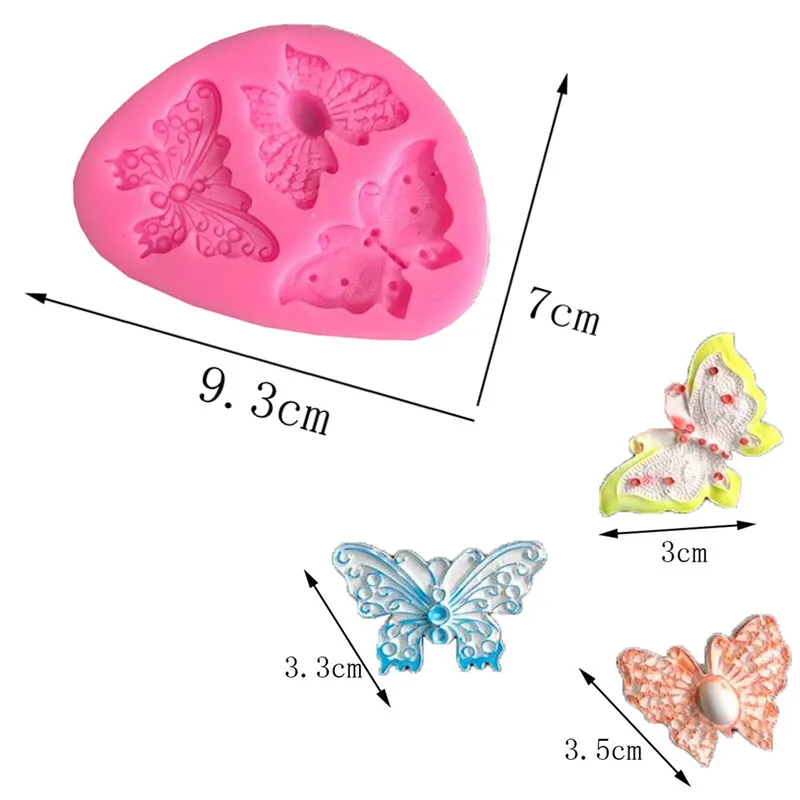 Разнообразие силиконовая форма бабочки Плесень DIY помадка шоколад сухой Pez плесень Мягкая Керамическая Смола плесень - Цвет: K111