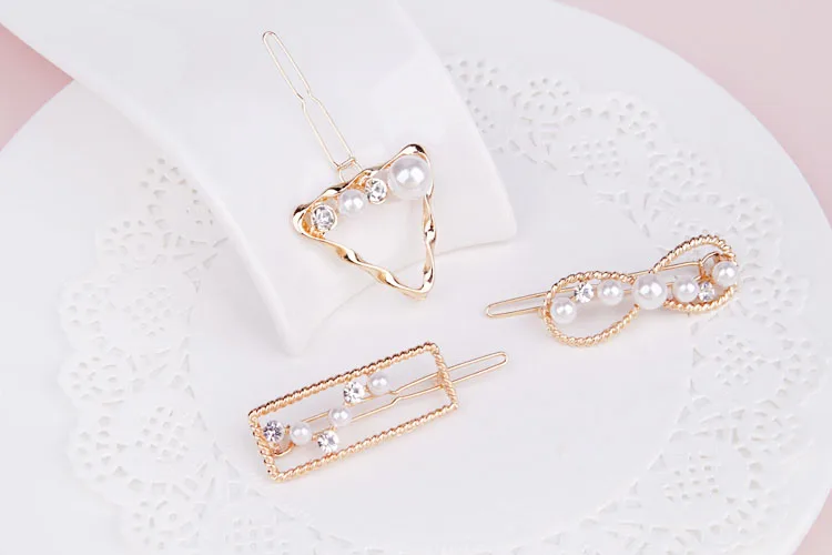 3 Pieces Pearl women Hairpin Hairpin Fashion Korean adult female Japanese and Korean small pearl clip hair accessories HC129