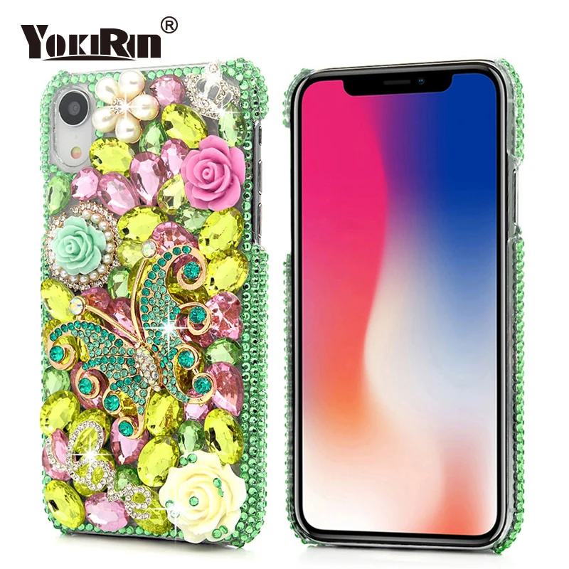 

DIY 3D Bling Rhinestone Case iPhone XS Max/X XS/XR Crystal Diamond Cover Shell Capa For Samsung Galaxy S9/Note 9/Note 8