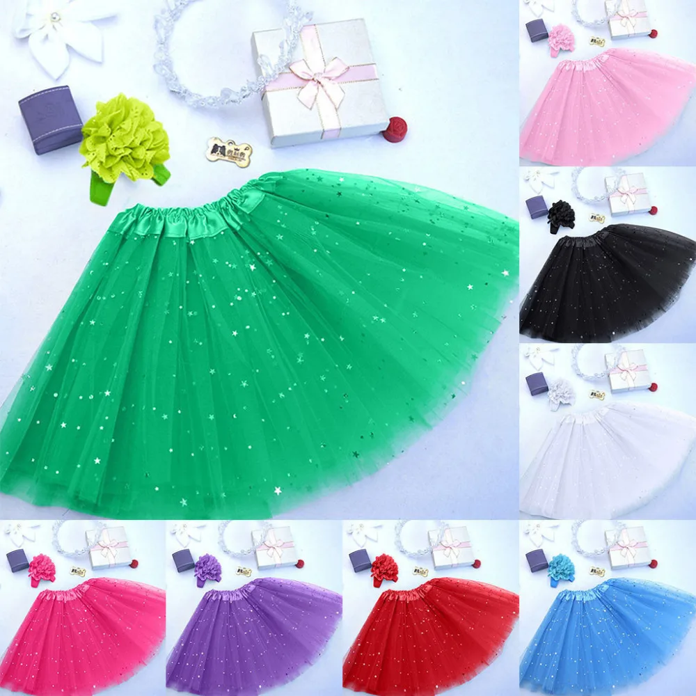 

2019 New Dress Girl Toddler Kids Girl Petticoat Paillette Star Pettiskirt Hair Band Tutu Fashion Dancewear Kid Dresses Summer