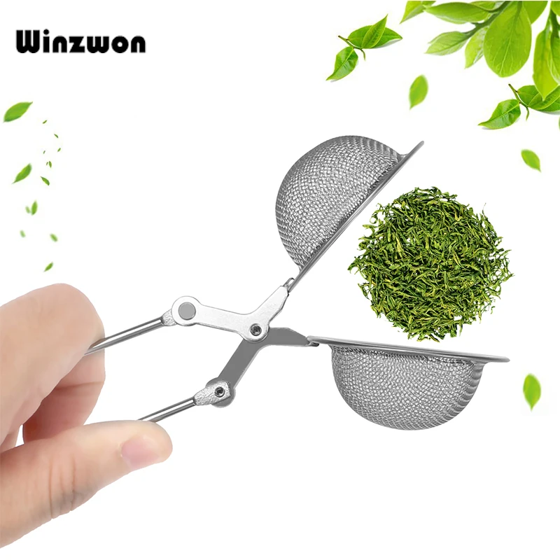 

1Pcs Reusable Tea Infuser Mesh Tea Ball Strainer Spice Tea Filter With Stainless Steel Handle For Chinese Kungfu Tea