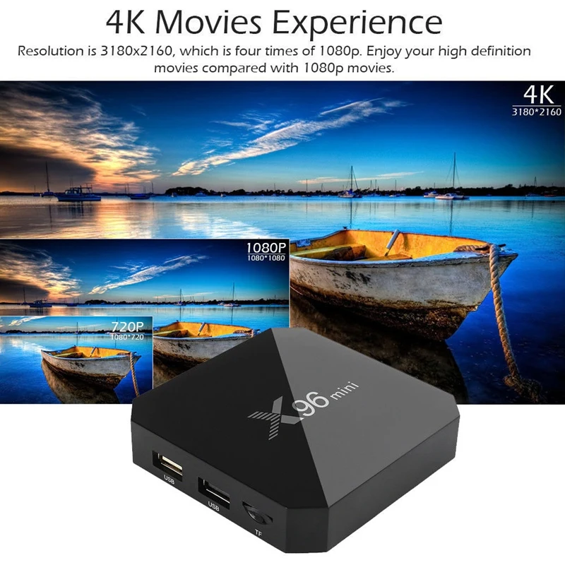 X96 Mini S905W 2Gb + 16 Gb/1 Gb + 8Gb Tv Box Android 7,1 четырехъядерный Смарт медиаплеер Wifi 4K