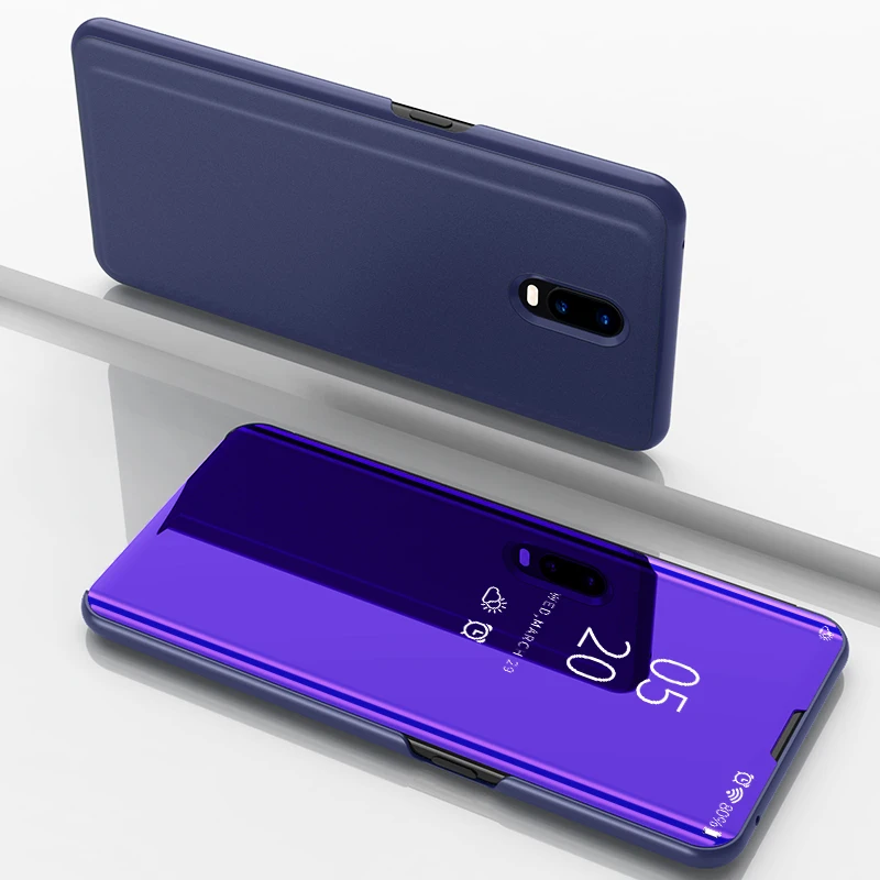 Smart Flip Case For OPPO R17 Case Clear View Leather Cover For OPPO R17 Case Stand Mirror Cover OPPO R 17 flip case