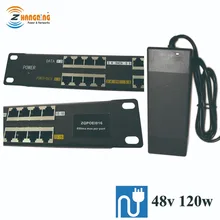 16 порт PoE инжектор-питание по Ethernet для Ubiquiti, Mikrotik с блоком питания 48 в 120 Вт, экономит большой на обновлении сети