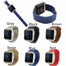 Для fitbit пламя Смотреть Band кожаную петлю замка магнит ремешок для fitbit Blaze трекер Смарт-фитнес часы большого размера