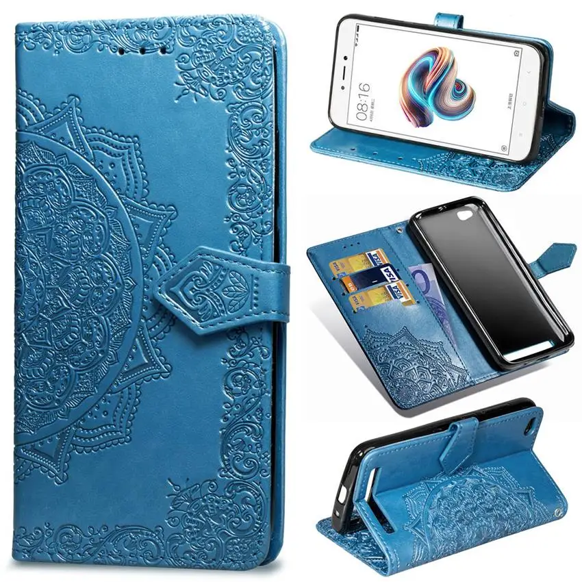 

Flip Wallet Case for Xiaomi Redmi 5 5A 5 Plus Screen Protector Toughened Film For Xiaomi Redmi 5 plus 5A 5 Full Cover Tempered