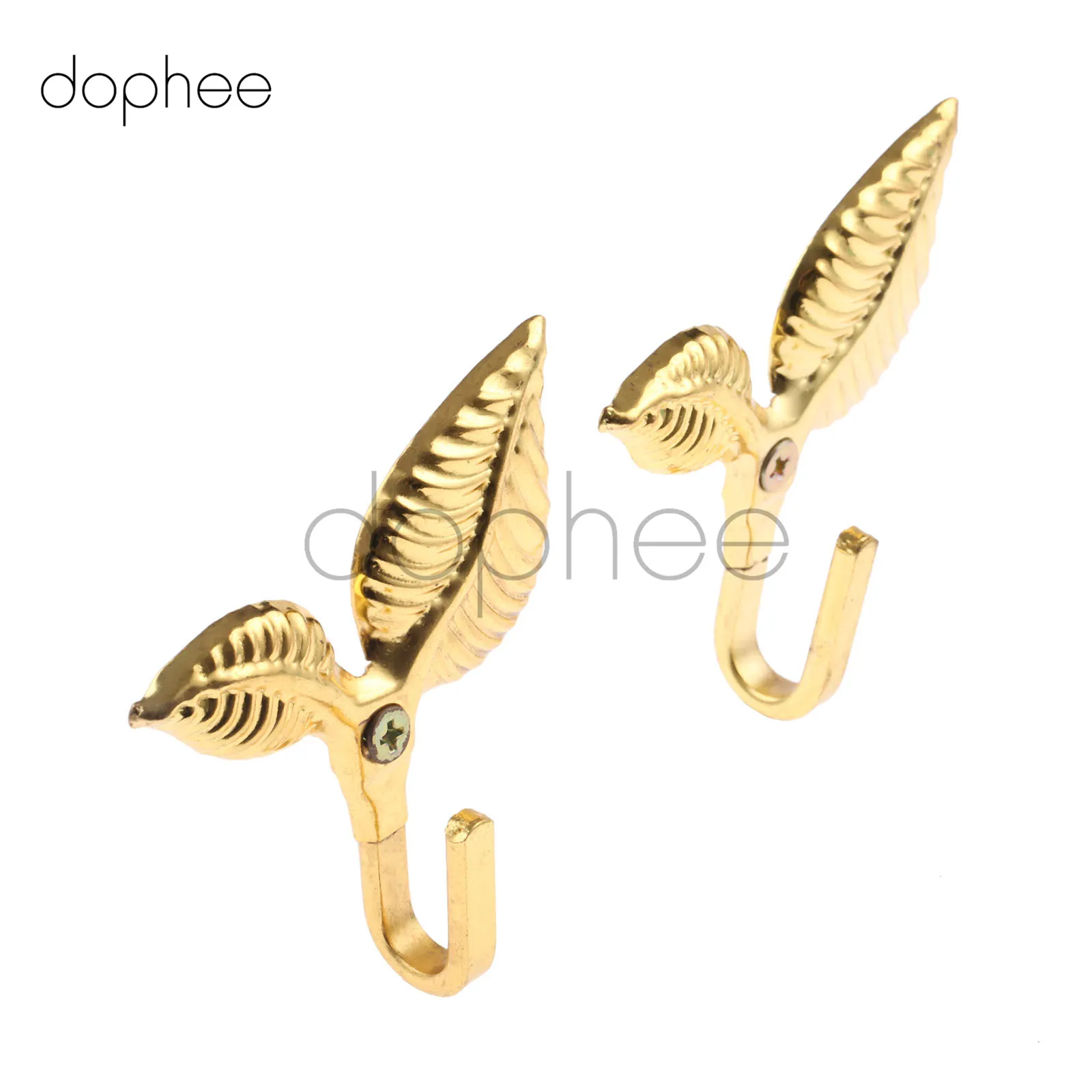 Dophee 2 шт. металлические крючки для занавесок, оконные драпировки, подпорки, держатели, настенная вешалка, 4 цвета с винтами, украшение домашних штор